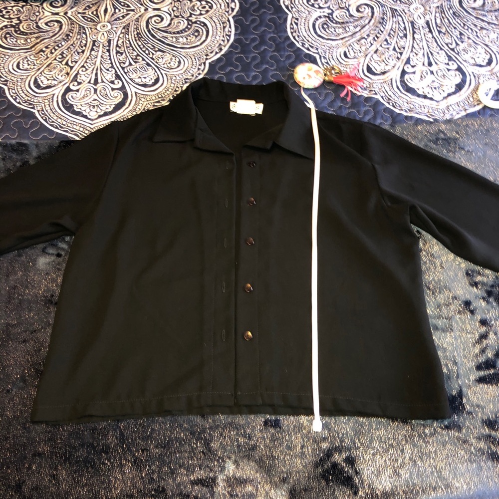 Briggs petite black  lightweight top size medium - Picture 5 of 10